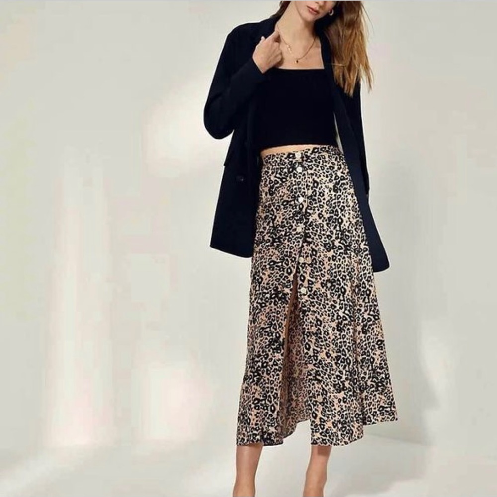 Aritzia Leopard Skirt